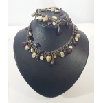 Zilverkleurige ketting en armband